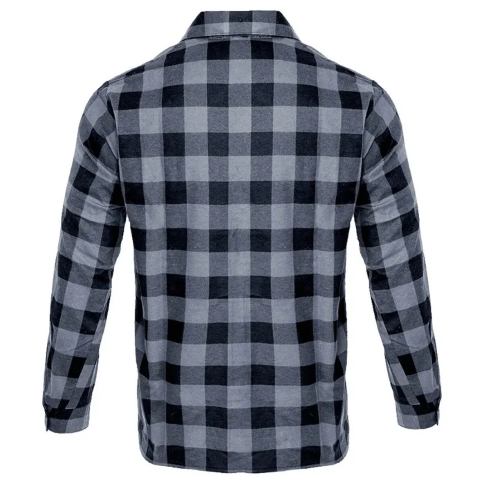 Koszula flanelowa robocza Procera szara w kratę - obrazek 3