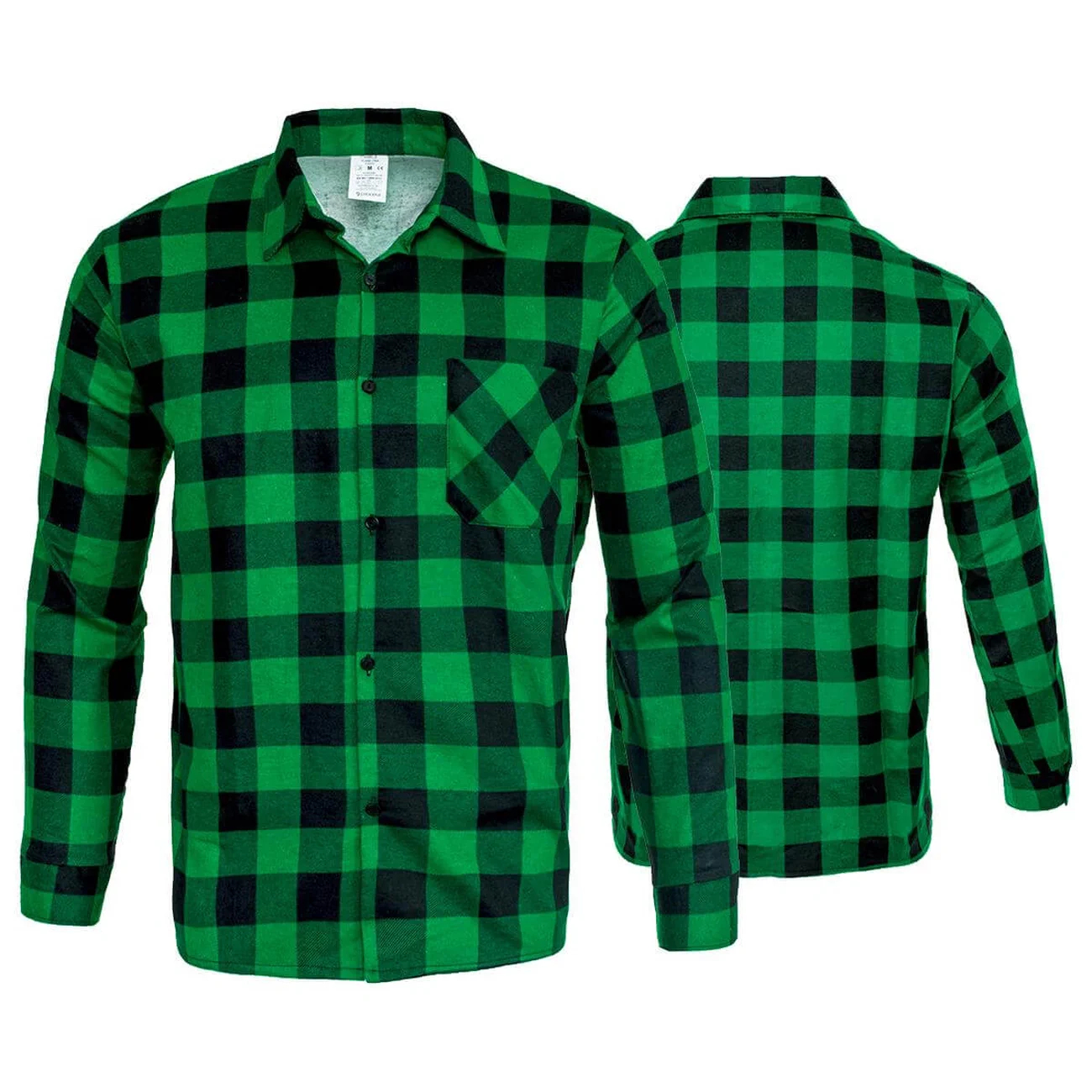 zielona-koszula-flanelowa-procera-mini Koszula flanelowa robocza Procera zielona w kratę - obrazek 1